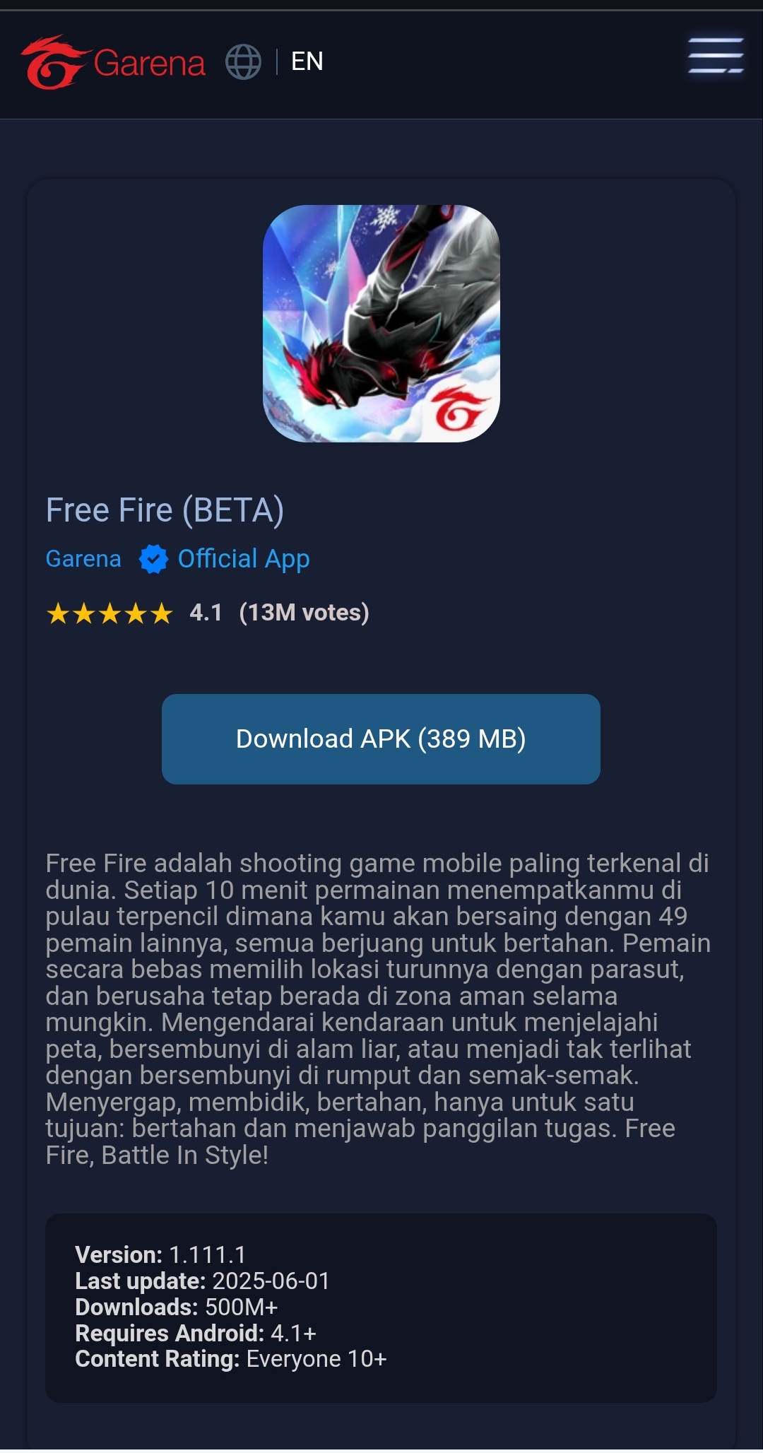 FF BETA APK