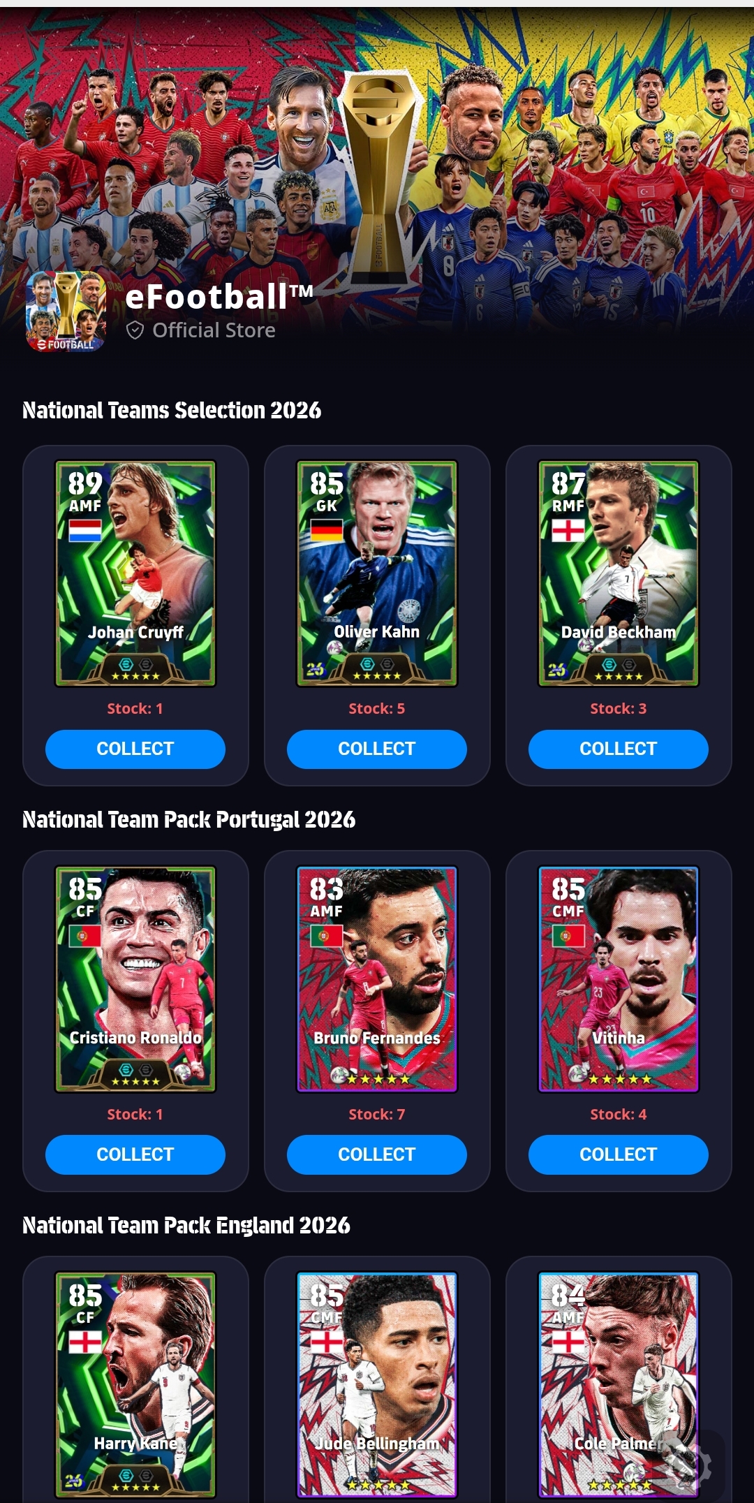 EFOOTBALL FREE PLAYER