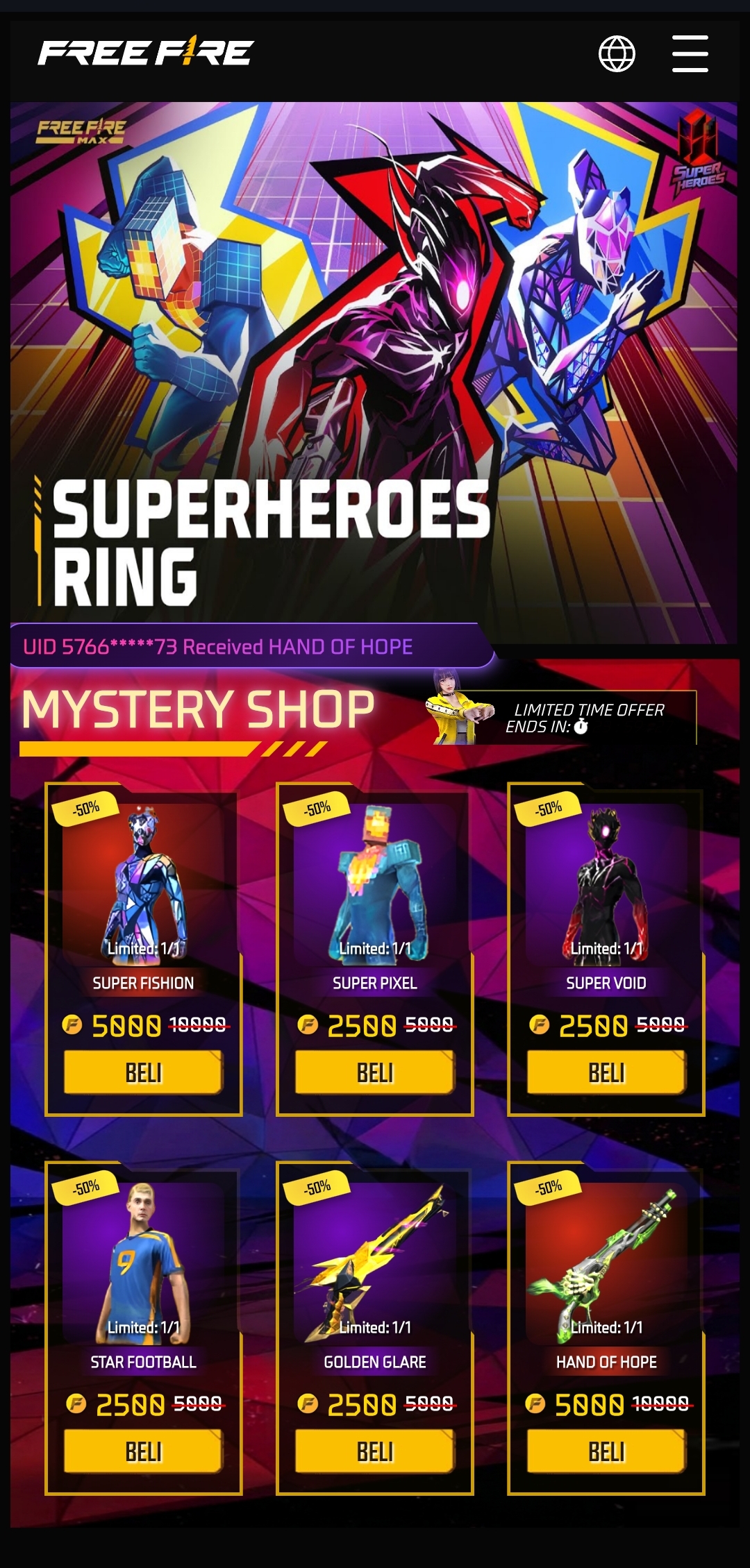 FF SUPER VOID TRUE ID