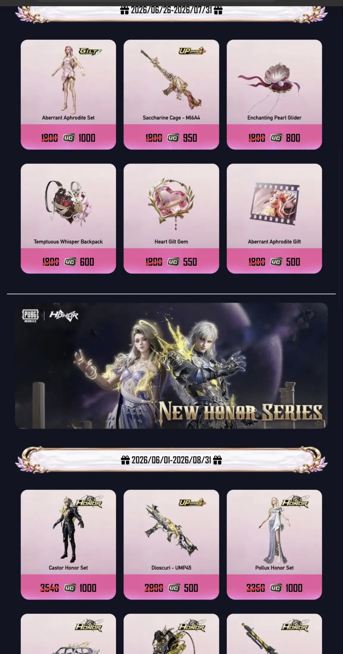 Aphrodite Gilt Set Event (TRUE ID)